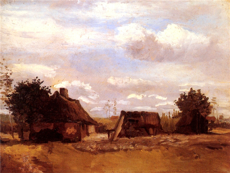 Cottage 1885 Van Gogh Oil Painting